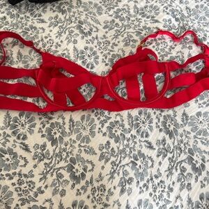 Victoria's Secret Bold Red Strappy Bra